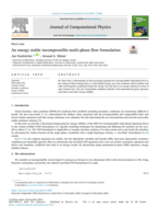 An energy stable incompressible multi-phase flow formulation