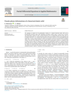 Pseudo-planar deformations of a linearized elastic solid