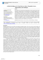 Artificial intelligence for food safety in Africa's hospitality sector : Opportunities and challenges 