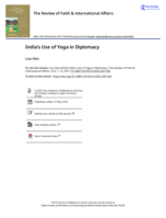 India's use of yoga in diplomacy