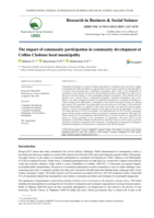 The impact of community participation in community development at Collins Chabane local municipality