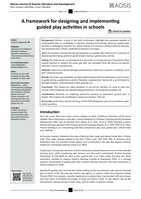 A framework for designing and implementing guided play activities in schools