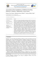 Assessment of the contributions of different teaching methods to students’ mathematics achievement