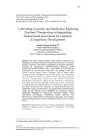Cultivating curiosity and resilience : exploring teachers’ perspectives in integrating instructional innovation for learners' competency development