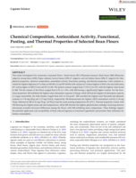 Chemical composition, antioxidant activity, functional, pasting, and thermal properties of selected bean flours