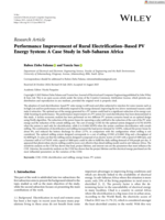 Performance improvement of rural electrification-based PV energy system : A case study in Sub-Saharan Africa