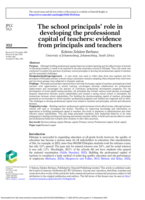 The school principals' role in developing the professional capital of teachers: evidence from principals and teachers