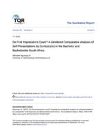 Do first impressions count? A gendered comparative analysis of self-presentations by contestants in the bachelor and bachelorette South Africa