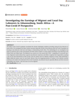 Investigating the earnings of migrant and local day labourers in Johannesburg, South Africa-A post-Covid-19 perspective