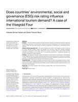 Does countries' environmental, social and governance (ESG) risk rating influence international tourism demand? A case of the Visegrád four