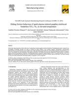 Sliding friction behaviour of spark plasma sintered graphite reinforced binderless TiC0.7 N0.3 at elevated temperature