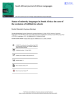 Status of minority languages in South Africa: the case of the exclusion of isiHlubi in schools