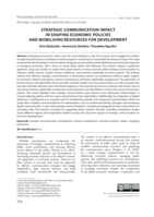 Strategic communication impact in shaping economic policies and mobilising resources for development