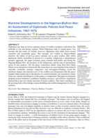  Wartime developments in the Nigerian-Biafran war : An assessment of diplomatic policies and peace initiatives, 1967-1970