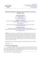 Financial development and sectoral growth In the West African monetary zone