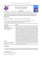 Development of an aluminium-based composite reinforced with various concentrations of 600 microns af alumina particulates for engineering applications
