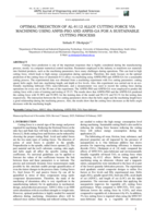 Optimal prediction of AL-8112 alloy cutting force via machining using ANFIS-PSO and ANFIS-GA for a sustainable cutting process