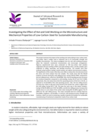 Investigating the effect of hot and cold working on the microstructure and mechanical properties of low-carbon-steel for sustainable manufacturing