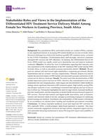 Stakeholder roles and views in the implementation of the differentiated HIV treatment service delivery model among female sex workers in Gauteng province, South Africa