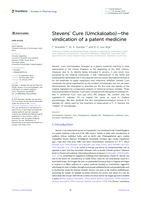 Stevens’ cure (Umckaloabo)—the vindication of a patent medicine
