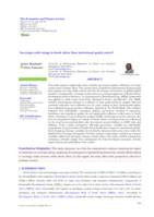 Sovereign credit ratings in South Africa : Does institutional quality matter?