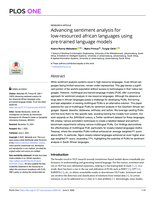 Advancing sentiment analysis for low-resourced african languages using pre-trained language models
