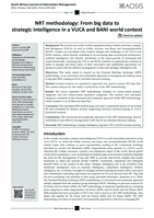 NRT methodology: From big data to strategic intelligence in a VUCA and BANI world context