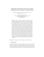 Enhancing credit risk assessment through transformer-based machine learning models