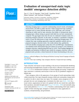 Evaluation of unsupervised static topic models' emergence detection ability