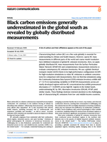 Black carbon emissions generally underestimated in the global south as revealed by globally distributed measurements