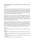 Public relations professionals' role in managing conflict : A cross-country contingency theory perspective