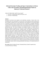 Informal economic trading and space contestations in African cities : does proximity and residential density matter in Bulawayo’s informal markets?