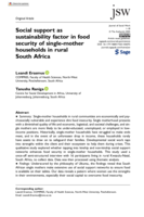 Social support as sustainability factor in food security of single-mother households in rural South Africa