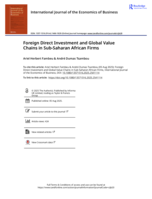 Foreign direct investment and global value chains in Sub-Saharan African firms