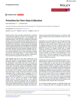 Priorities for new data collection