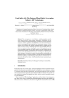 Food safety 4.0 : the future of food safety leveraging industry 4.0 technologies