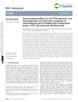Solvent polarity effects on the FTIR spectrum, and thermodynamic and electronic properties of metronidazole and its binding with antibacterial drugs: a DFT and molecular docking study