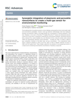 Synergistic integration of plasmonic and perovskite nanosurfaces to create a multi-gas sensor for environmental monitoring