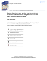 Electoral systems and gender mainstreaming in transitional democracies : insights from Sudan's path to inclusive governance