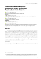 The metaverse marketplace : Exploring the drivers of consumer purchase behavior in metaverse