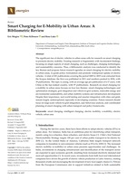 Smart charging for e-mobility in urban areas : A bibliometric review