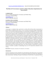 The role of E-governance and ICT in basic education : Implications for social justice