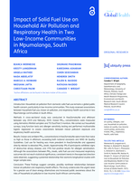 Impact of Solid fuel use on household air pollution and respiratory health in two low-income communities in Mpumalanga, South Africa