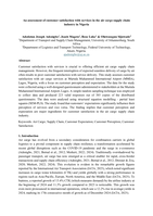An assessment of customer satisfaction with services in the air cargo supply chain industry in Nigeria