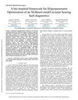 A bio-inspired framework for Hyperparameter Optimization of an XGBoost model in main bearing fault diagnostics