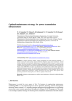Optimal maintenance strategy for power transmission infrastructure