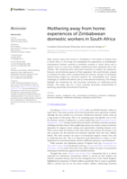 Mothering away from home : experiences of Zimbabwean domestic workers in South Africa