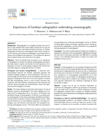 Experiences of Zambian radiographers undertaking mammography
