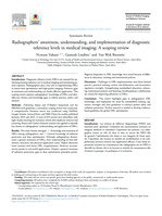 Radiographers’ awareness, understanding, and implementation of diagnostic reference levels in medical imaging : a scoping review