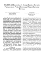 Shielddroid enterprise : A comprehensive security famework to protect corporate data on personal devices